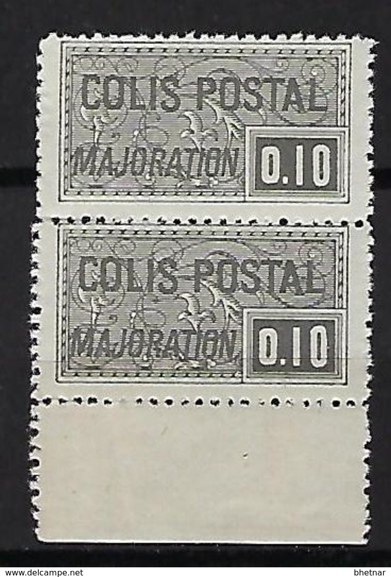 FR Colis Postaux YT 155 Paire " Majoration 10c. Noir " 1938 Neuf** BDF - Neufs