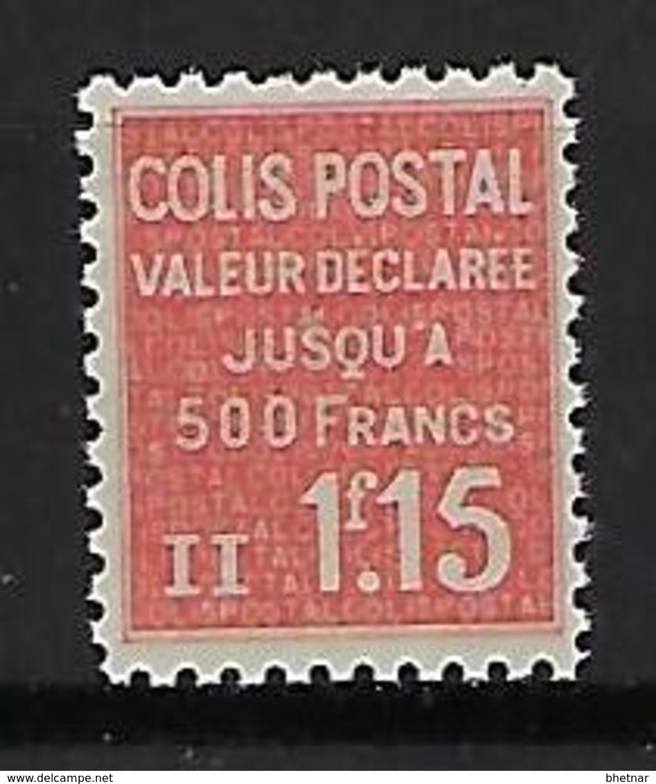 FR Colis Postaux YT 164 " Valeur Déclarée 1F15 Rouge " 1939 Neuf** - Neufs