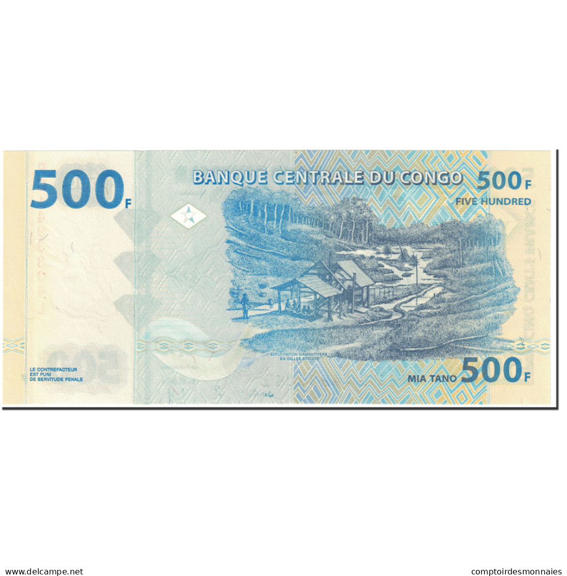 Billet, Congo Democratic Republic, 500 Francs, 2002, 2002-01-04, KM:96a, NEUF - Republiek Congo (Congo-Brazzaville)