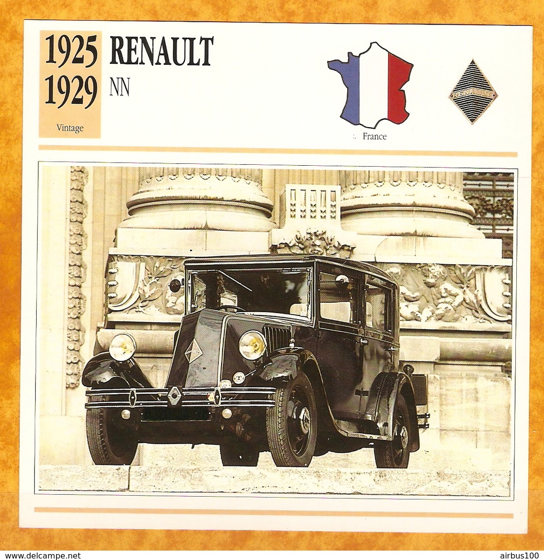 1925 FRANCE VIEILLE VOITURE RENAULT NN - FRANCE OLD CAR - FRANCIA VIEJO COCHE - VECCHIA MACCHINA - Voitures
