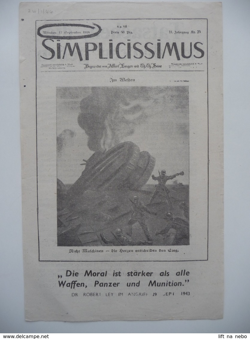 WWII WW2 Tract Flugblatt Propaganda Leaflet In German, PWE G Series/1943, G.106, Tatsachen, Die Zu Denken Geben - Unclassified