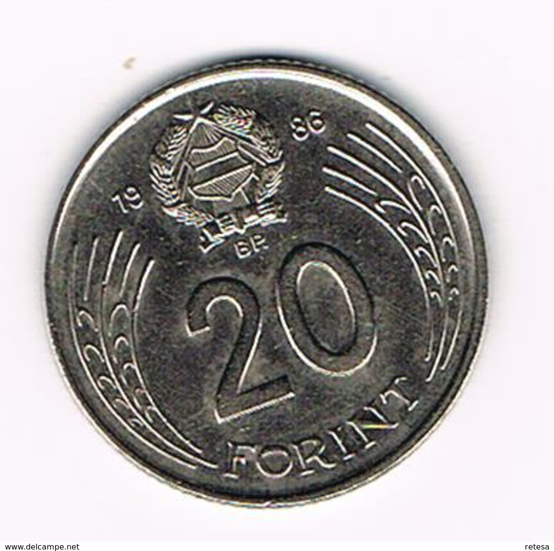 &  HONGARIJE  20 FORINT  1986 - Hongrie