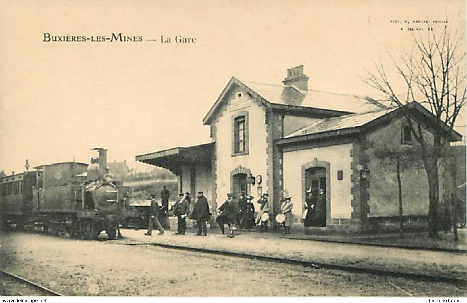 03 : Buxieres Les Mines : La Gare , Train - Autres & Non Classés