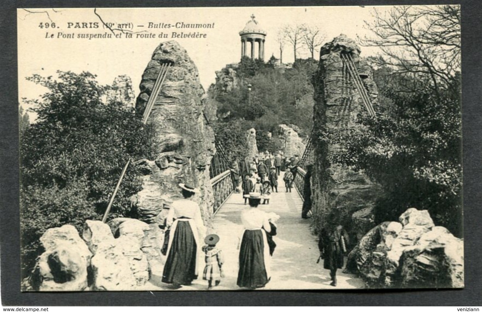 Lot De 7 CPA - PARIS - Les Buttes Chaumont, Animé - Arrondissement: 19