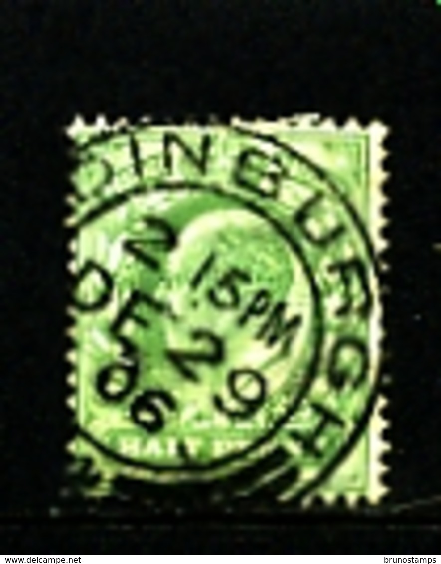 GREAT BRITAIN - 1902  EDWARD VII  1/2d YELLOWISH GREEN  FINE USED  SG 218 - Usati