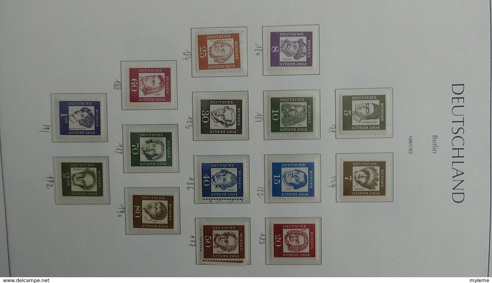 Très belle collection de timbres et blocs ** d'ALLEMAGNE (Berlin) de 1956 à 1990 Port 13.15 OFFERT !!!