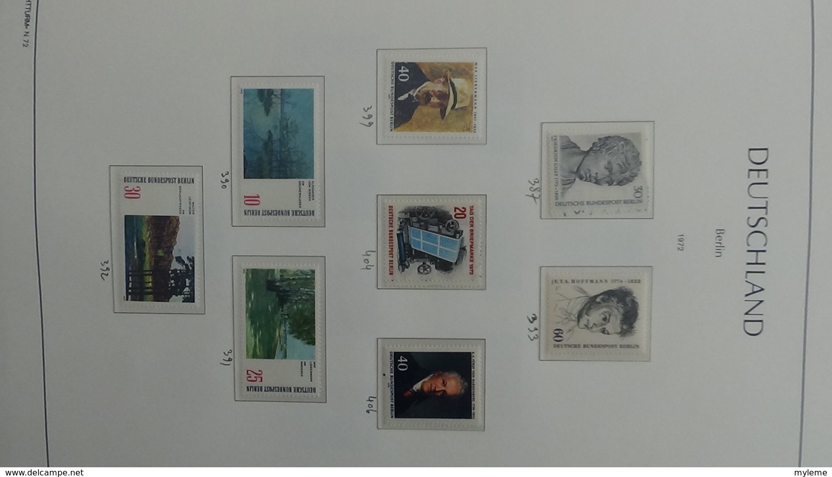 Très belle collection de timbres et blocs ** d'ALLEMAGNE (Berlin) de 1956 à 1990 Port 13.15 OFFERT !!!