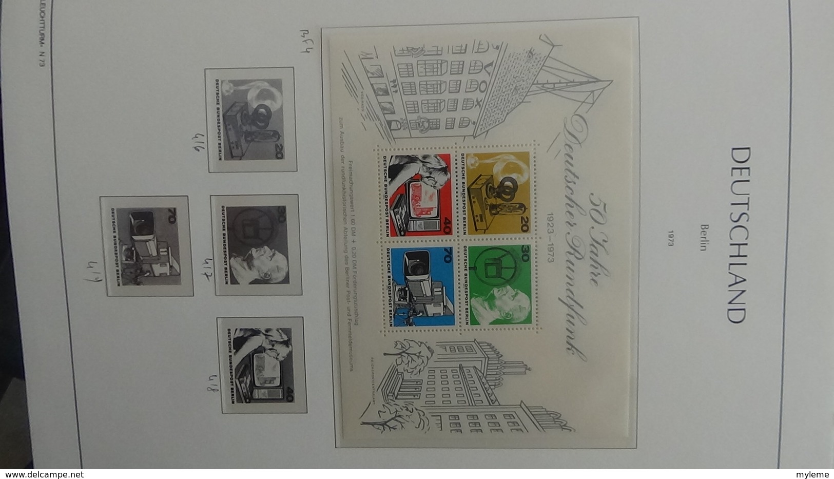 Très belle collection de timbres et blocs ** d'ALLEMAGNE (Berlin) de 1956 à 1990 Port 13.15 OFFERT !!!