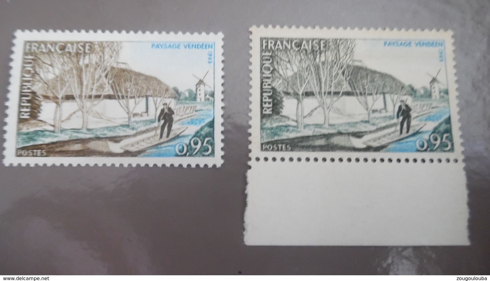 N° 1439 Variété Paysage Gris Verdatre - Non Classés