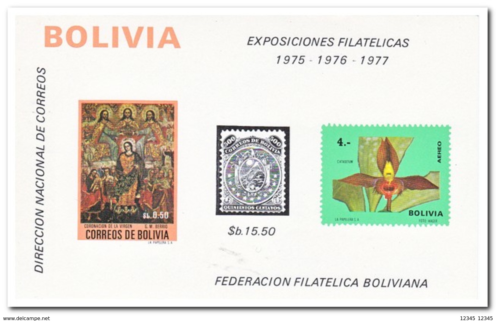 Bolivië 1974, Postfris MNH, Flowers, Orchids - Bolivië