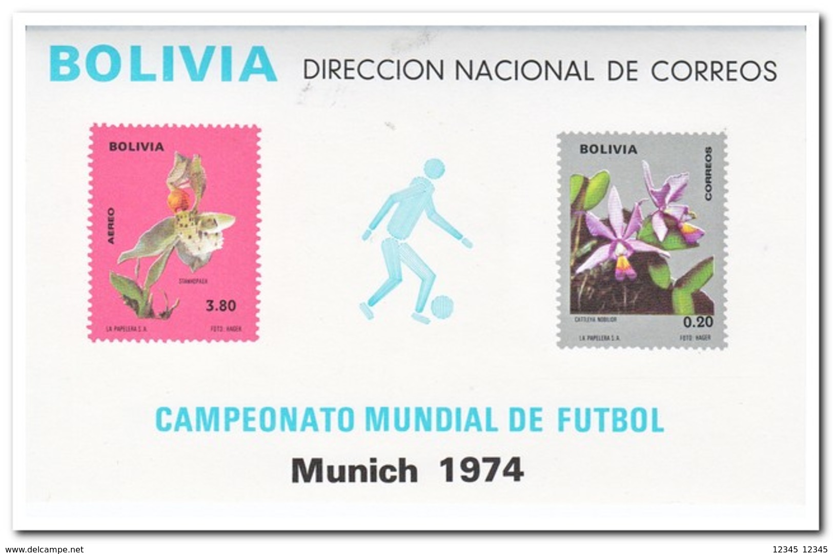 Bolivië 1974, Postfris MNH, Flowers, Orchids, Football - Bolivia