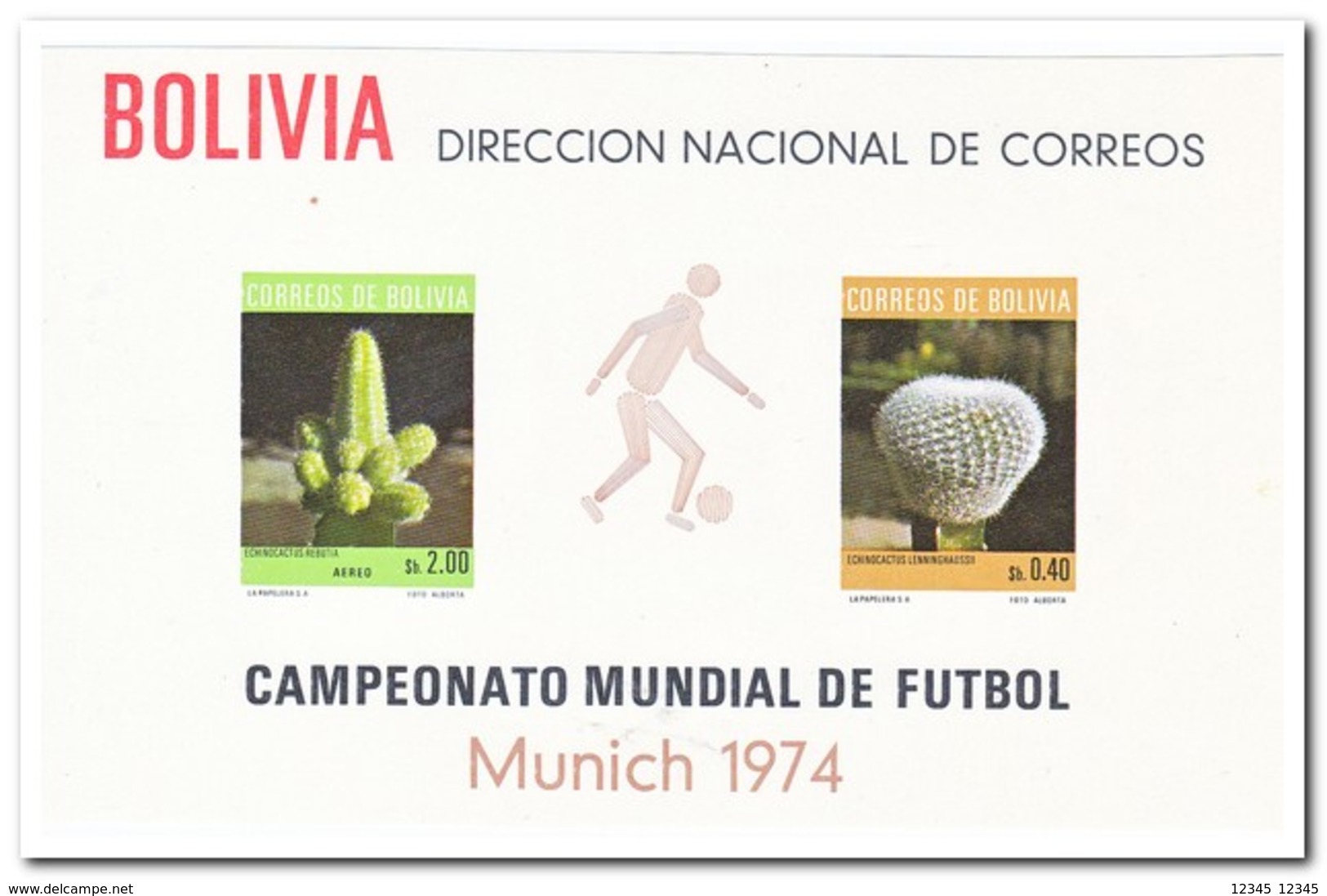 Bolivië 1973, Postfris MNH, Cacti, Football - Bolivië