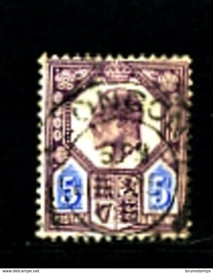 GREAT BRITAIN - 1902  EDWARD VII  5d  PURPLE & ULTRAMARINE  FINE USED  SG 242 - Usati