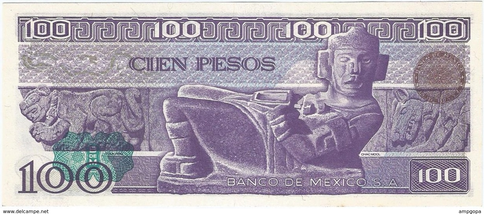 México 100 Pesos 27-1-1981 NE Pick 74.a UNC - México