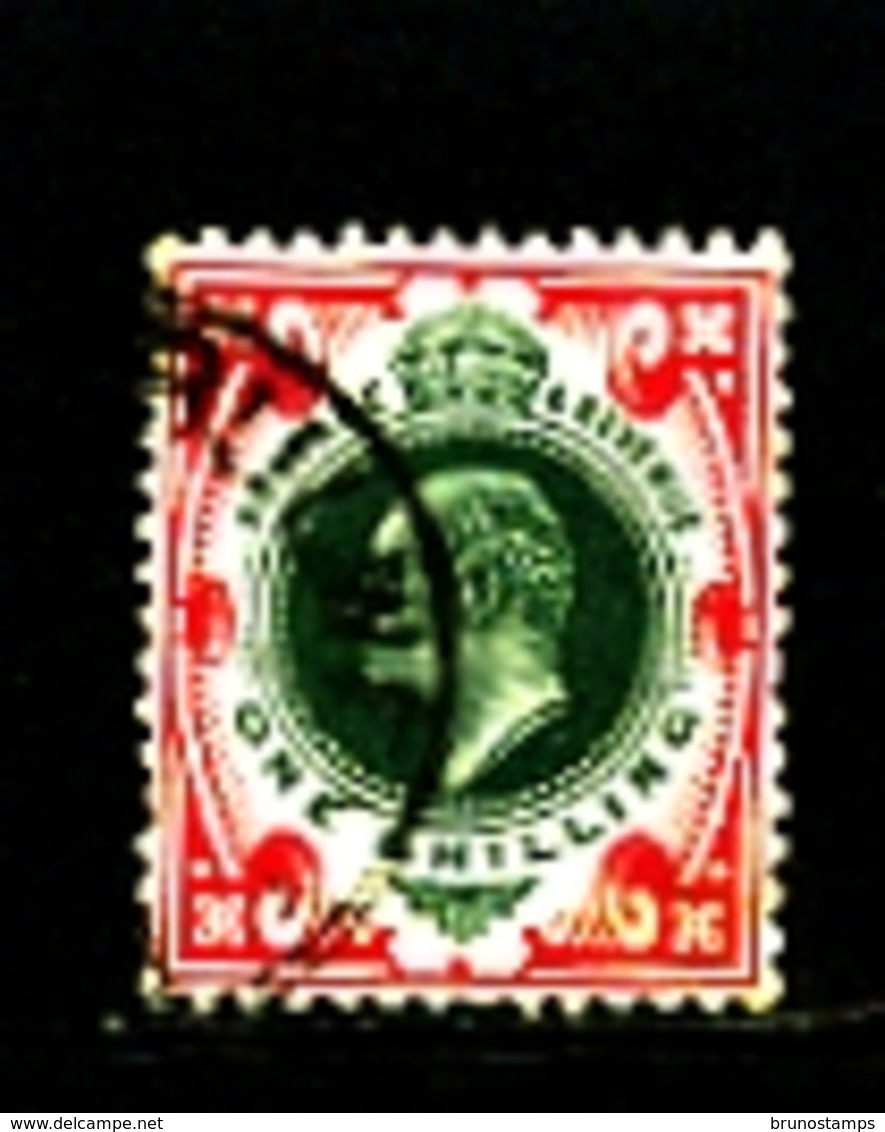 GREAT BRITAIN - 1902  EDWARD VII  1s  GREEN & CARMINE  FINE USED  SG 257 - Usati