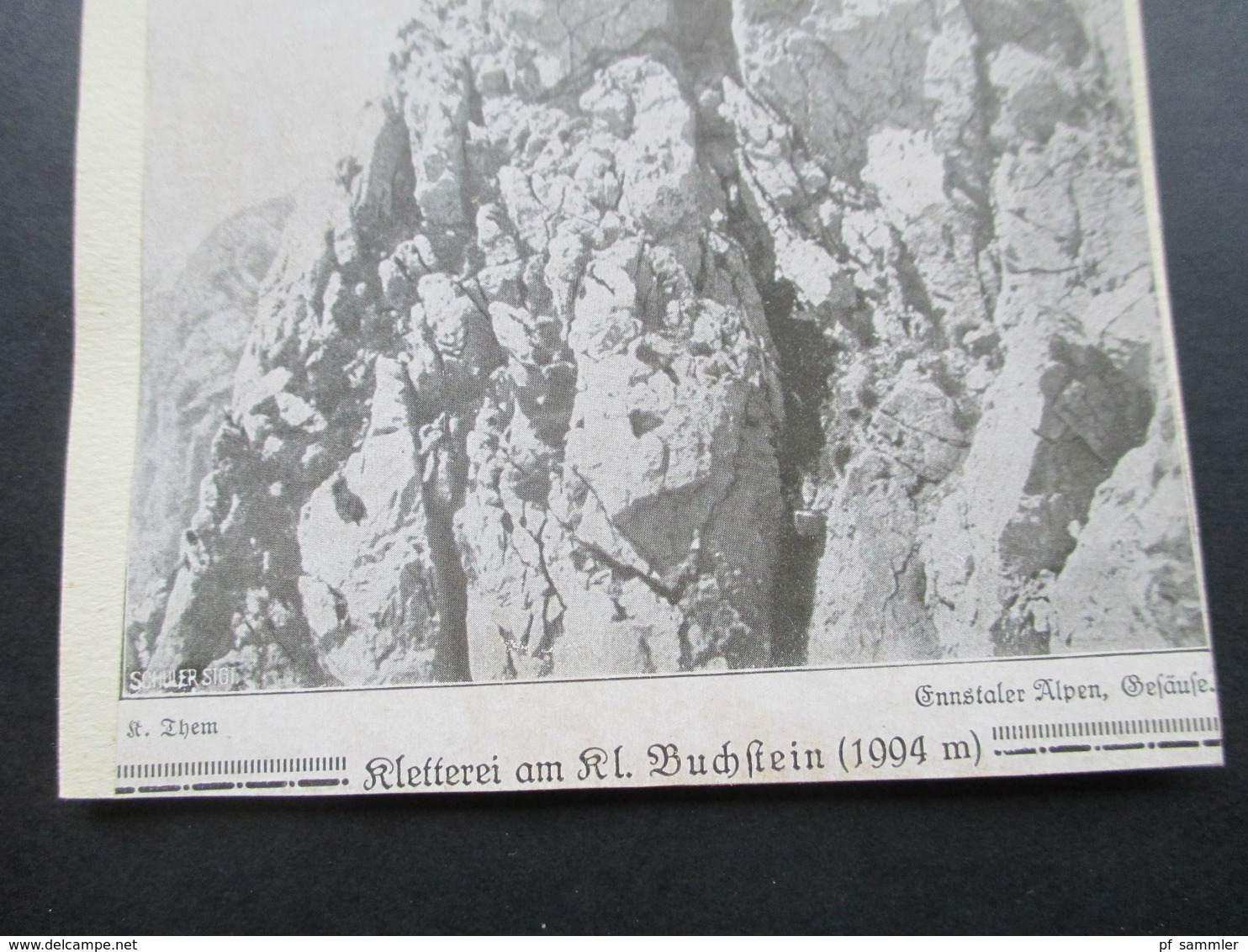 PK / Selbstgebastelt / Zeitungsausschnitte. Auf Dem Gipfel Des Großen Buchstein. Ca. 1930er Jahre?! Bergsteiger - Arrampicata