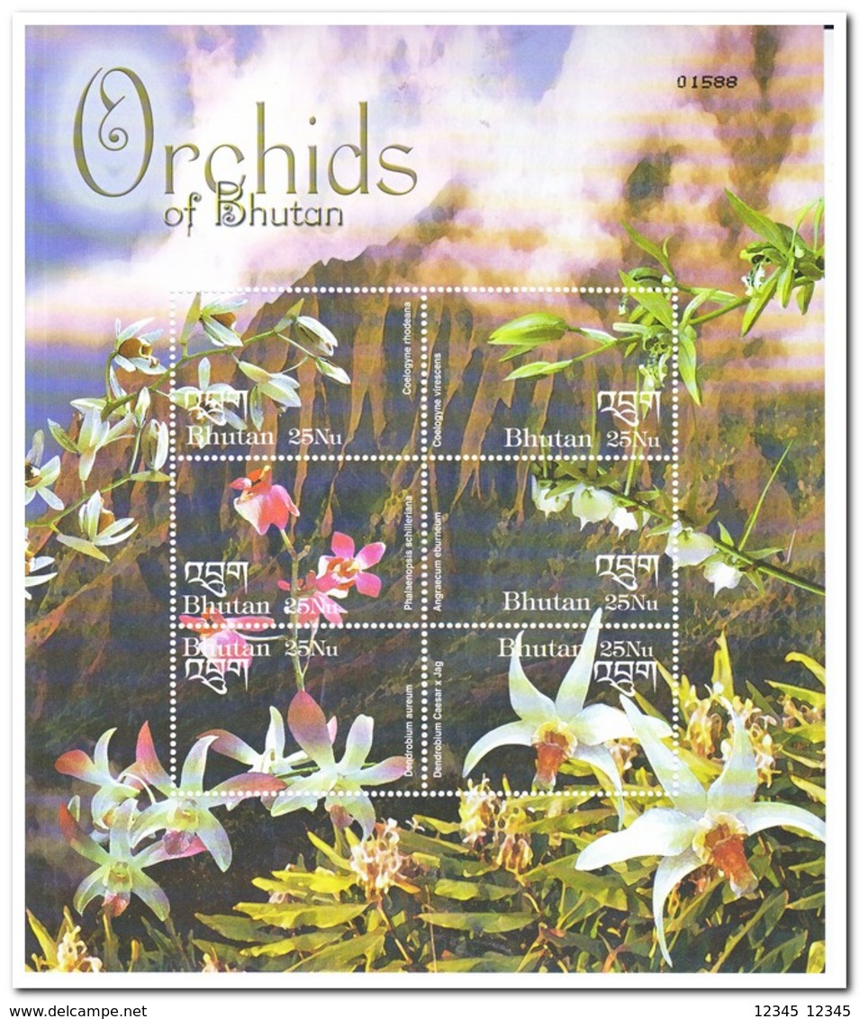 Bhutan 2002, Postfris MNH, Flowers, Orchids - Bhutan