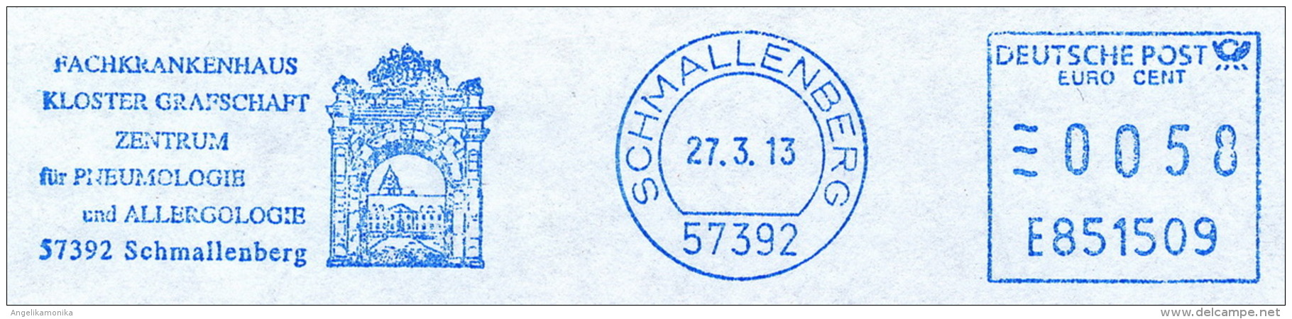 Freistempel 0833 Kloster Grafschaft Schmallenberg - Machines à Affranchir (EMA)