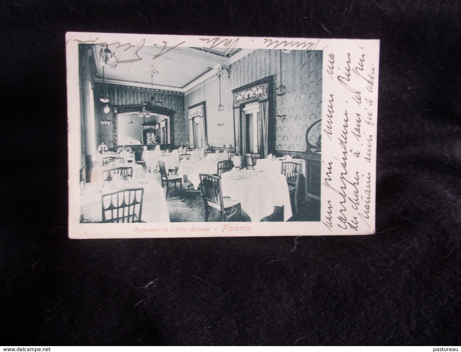 Firenze . Florence .Restaurant De L ' Hôtel Helvetia .Avant 1904. Voir 2 Scans . - Firenze (Florence)