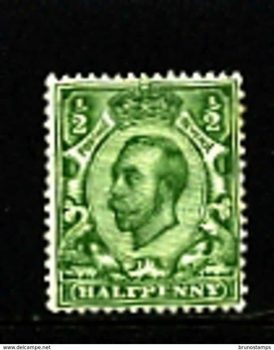 GREAT BRITAIN - 1912  KGV  DOWNEY  1/2d  GREEN  DIE B  WMK IMPERIAL CROWN  MINT  NH   SG 325 - Nuovi