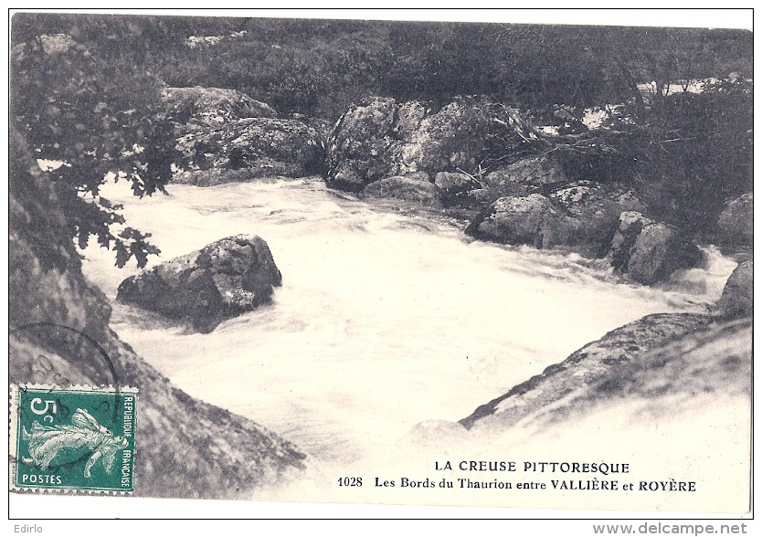 ***  23  ***   Les Bords Du Taurion Entre Valliere Et Royere Bien Timbrée TTB - Royere