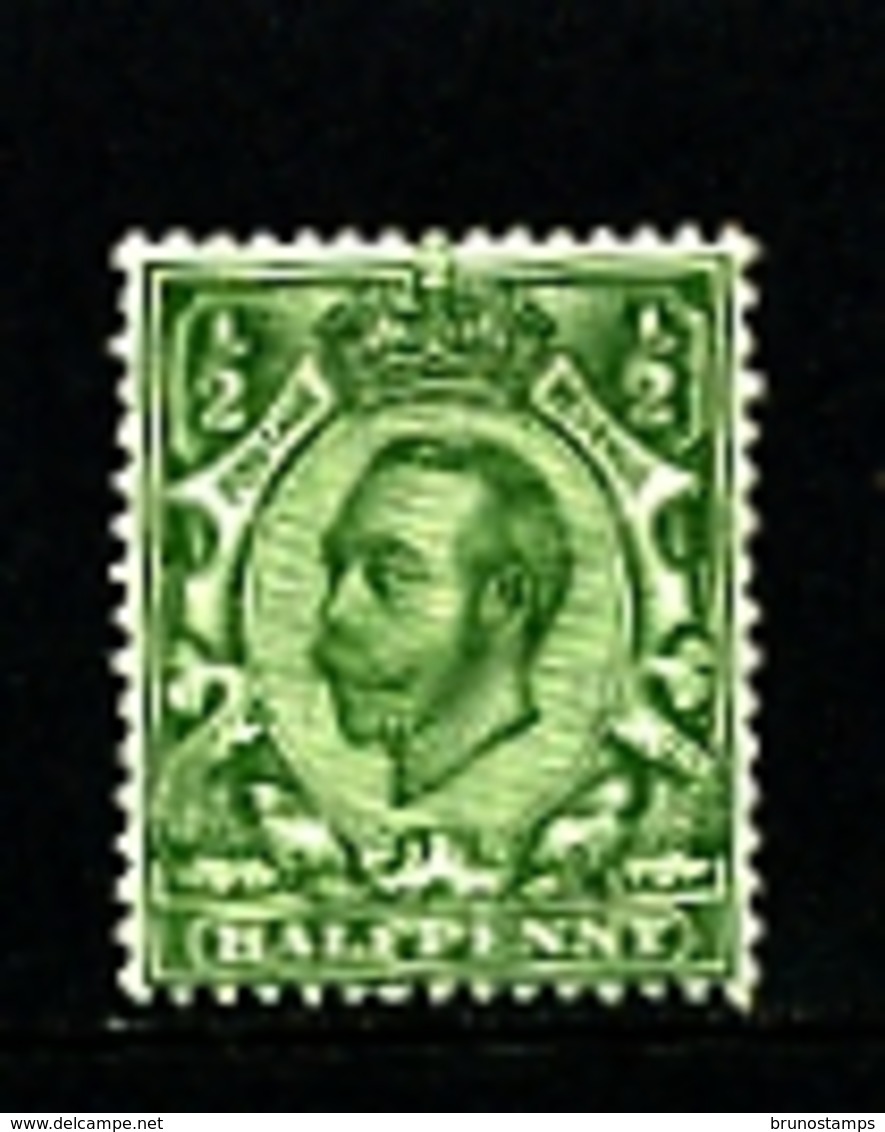 GREAT BRITAIN - 1912  KGV  DOWNEY  1/2d  GREEN  WMK ROYAL CYPHER  MINT  SG 344 - Nuovi