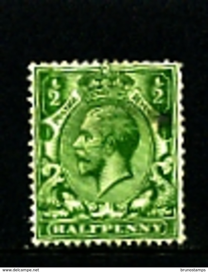 GREAT BRITAIN - 1913  KGV  1/2d  GREEN  WMK ROYAL CYPHER  MINT  SG 351 - Nuovi