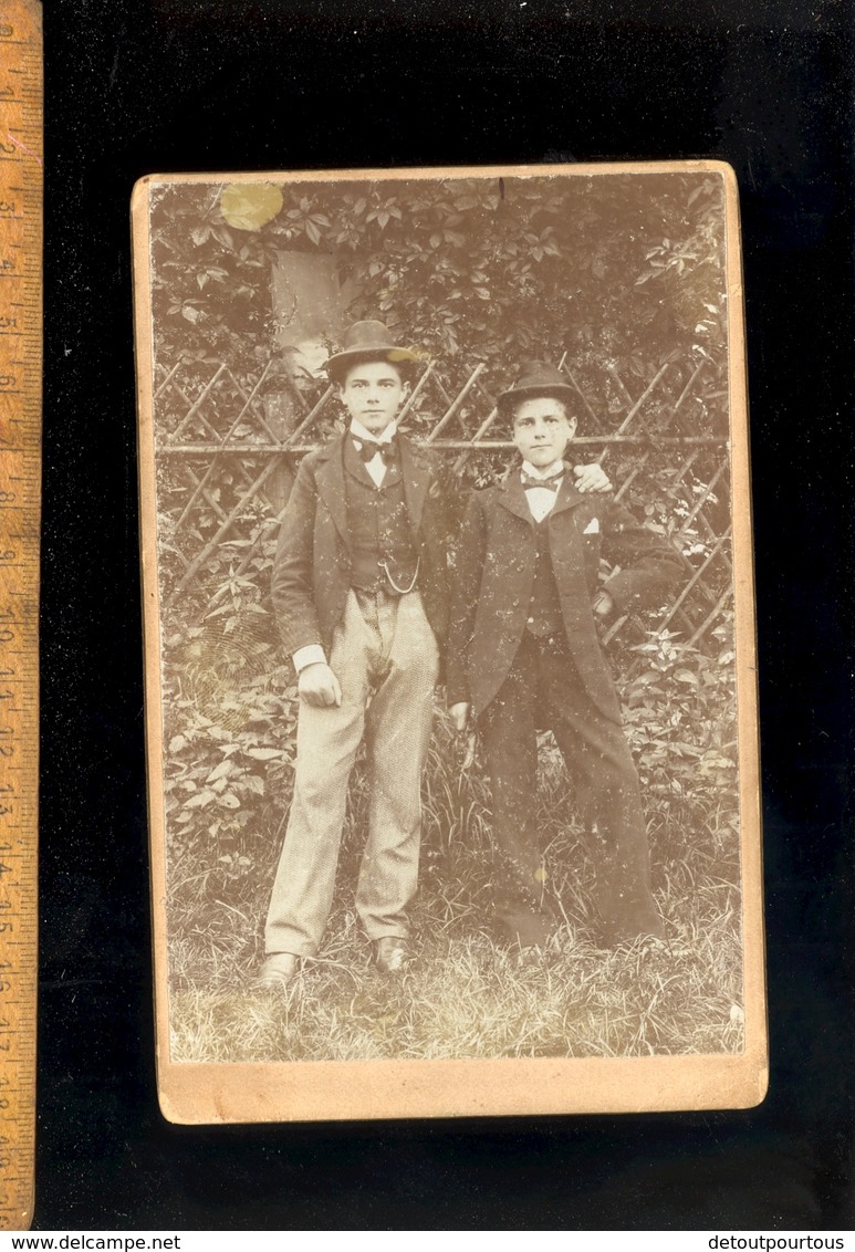 Photographie Cabinet : Garçon Young Boy Alfred & Kurt ZIEGO 1898 - Oud (voor 1900)