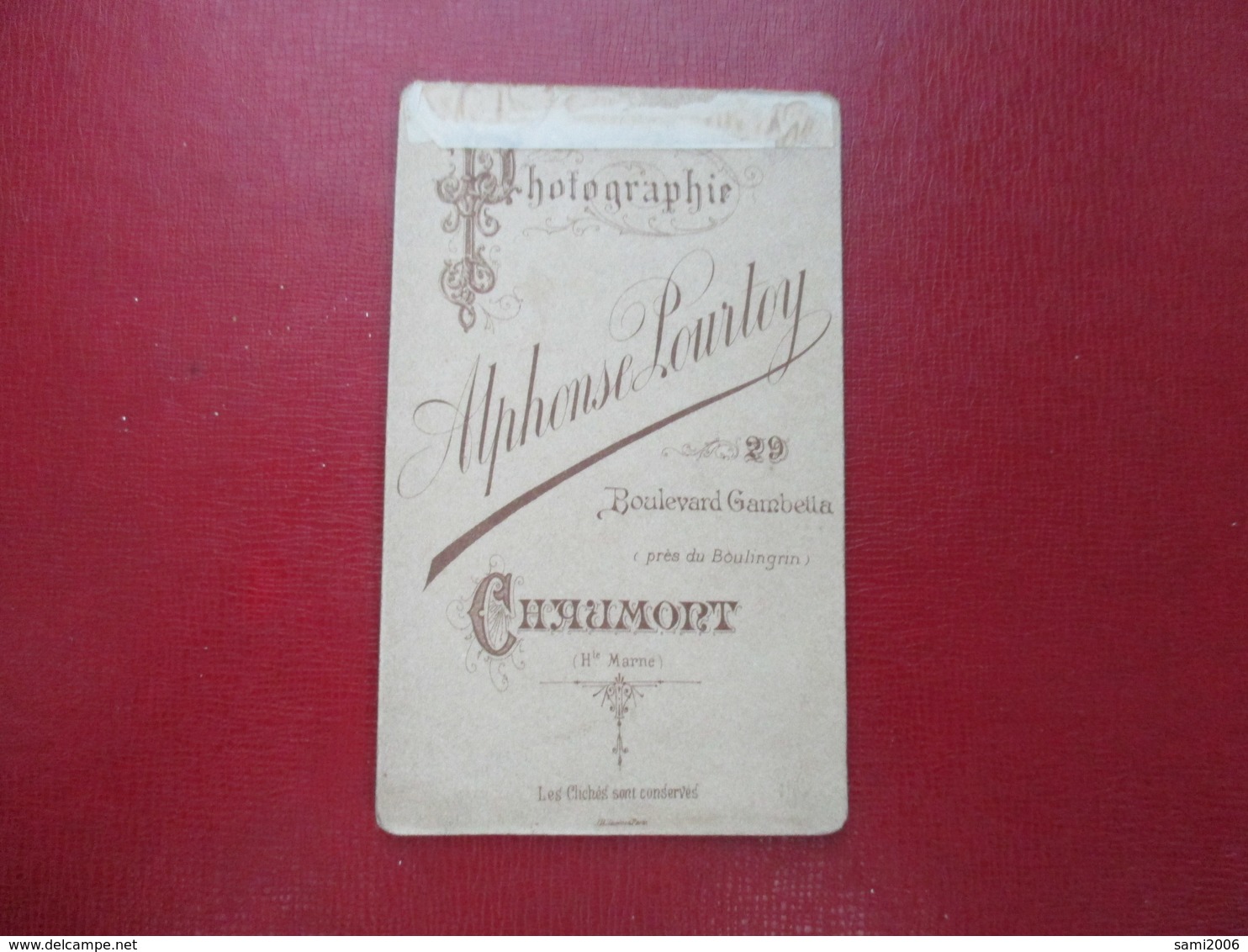 CDV MILITAIRE CHAUMONT PHOTO ALPHONSE POURTOY - Cartes De Visite