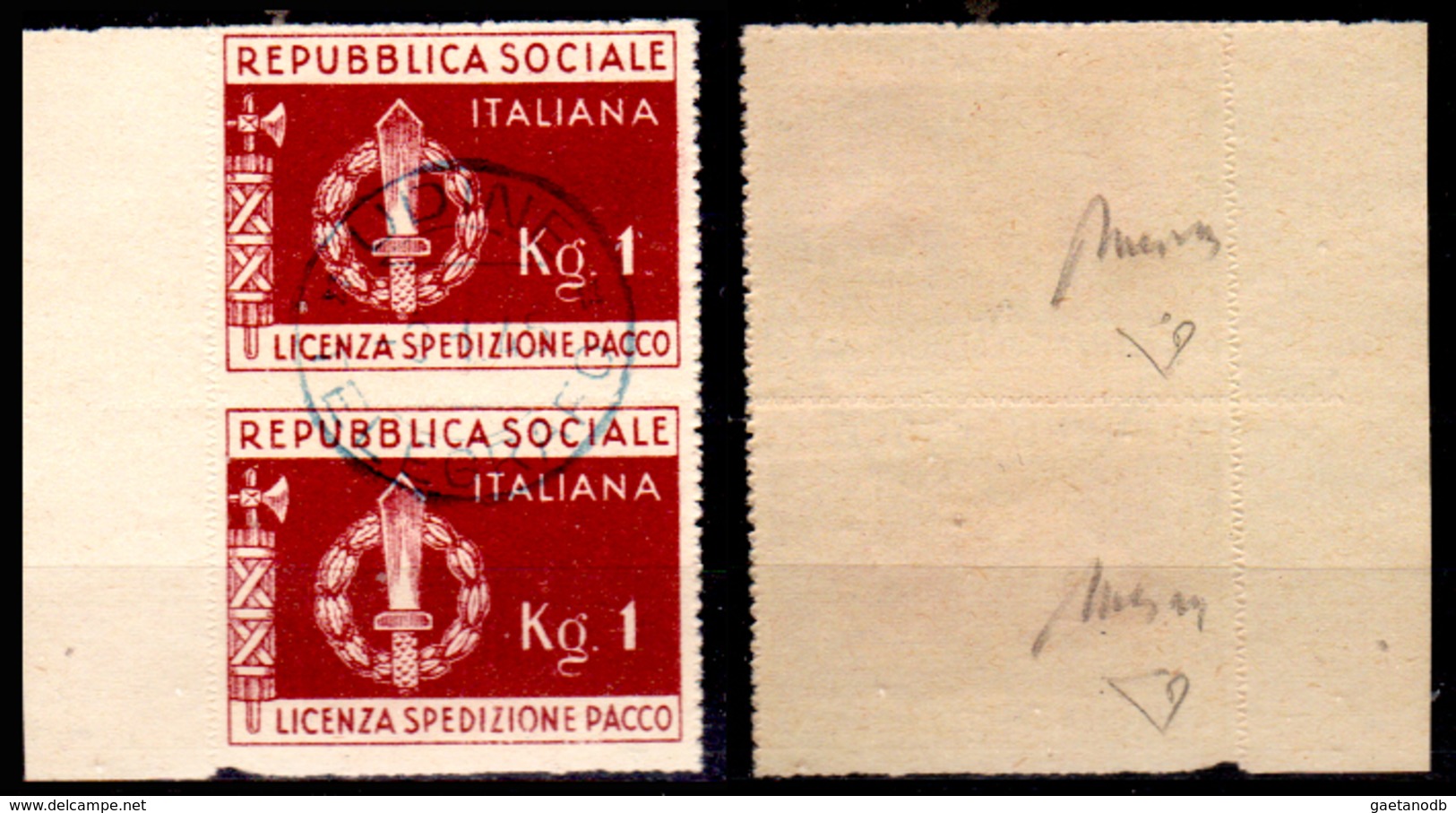 Italia-F01976 - 1944: R.S.I. - Spedizione Pacchi In Franchigia A Militari (o) - Certificato A Richiesta. - Usati