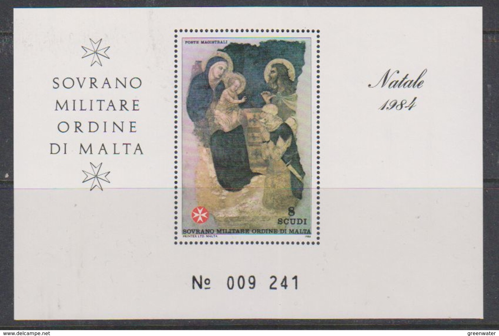 Ordine Di Malta 1984 Christmas M/s ** Mnh (38577) - Malta (Orde Van)