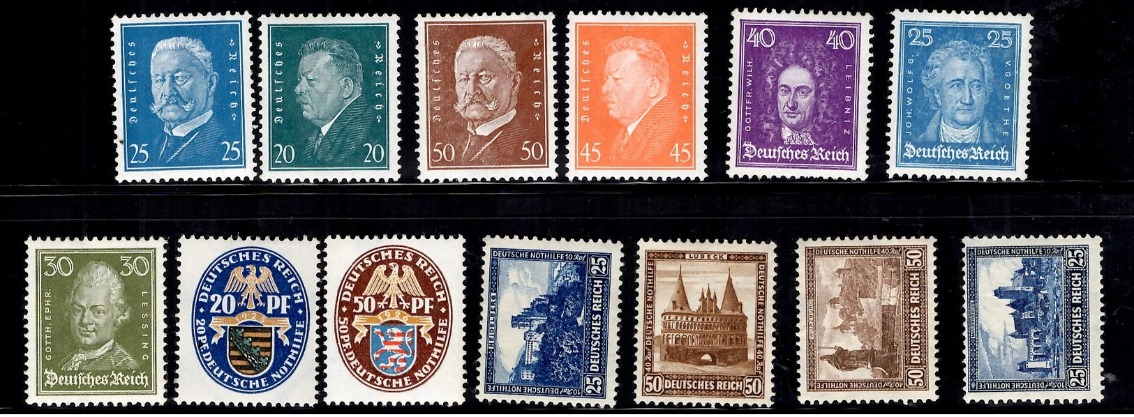 Allemagne/Reich Petite Collection Neufs * 1925/1932. Bonnes Valeurs. B/TB. A Saisir! - Neufs