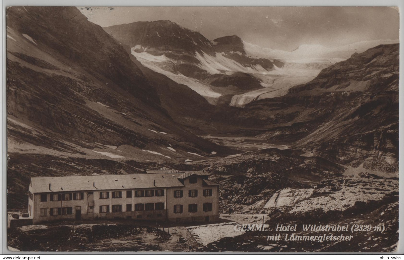 Gemmi - Hozel Wildstrubel Mit Lämmergletscher - Photoglob - Autres & Non Classés