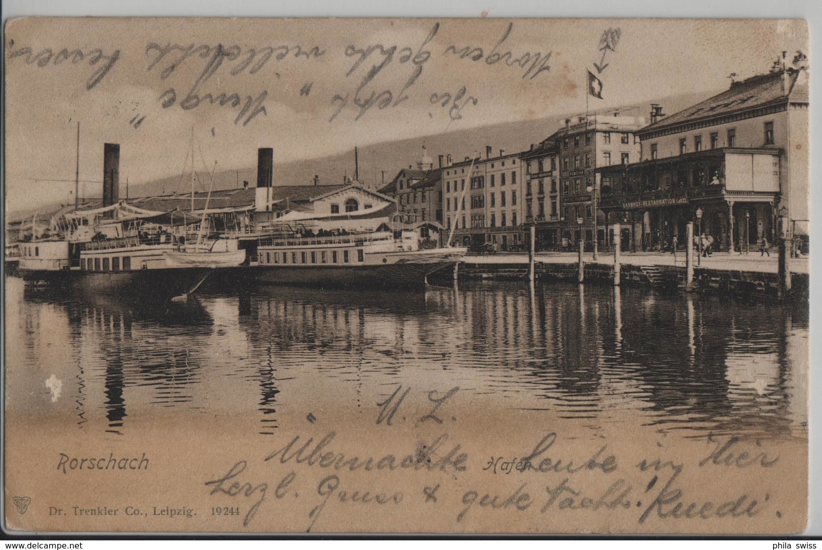 Rorschach - Hafen, Bahnhof, Dampfschiffe - Photo: Trenkler - Rorschach