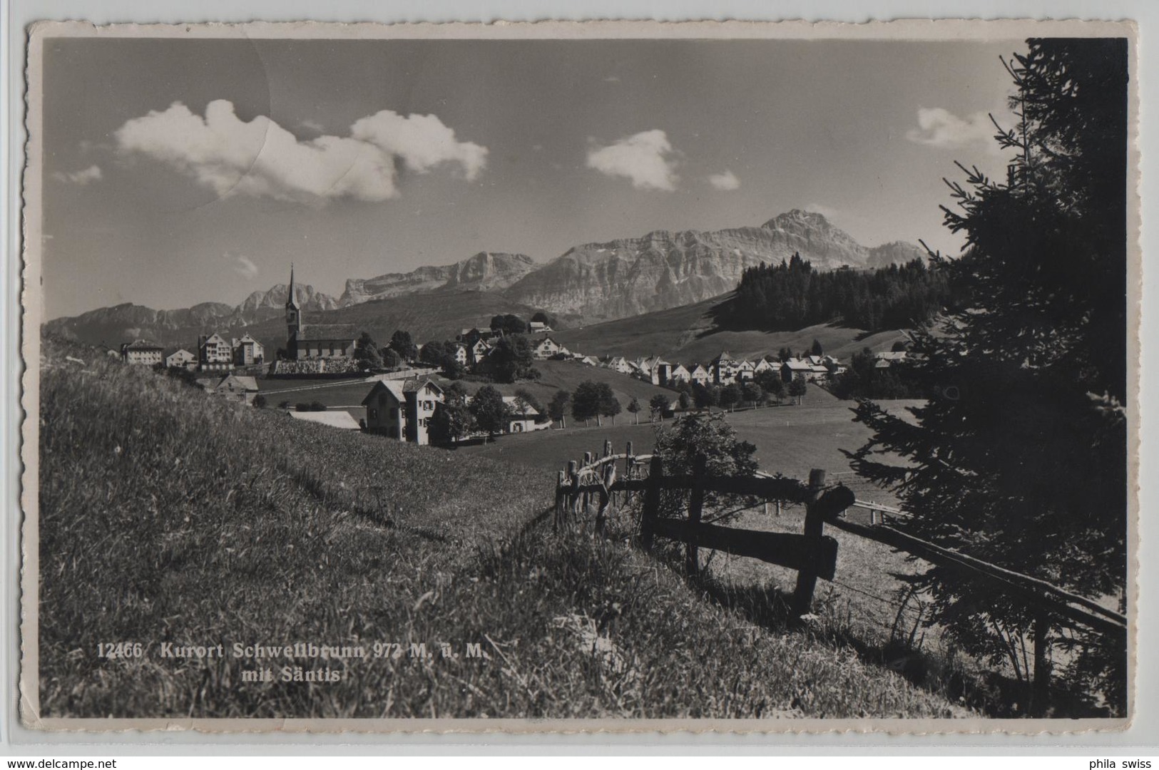 Kurort Schwellbrunn Mit Säntis - Photo: Gross - Schwellbrunn