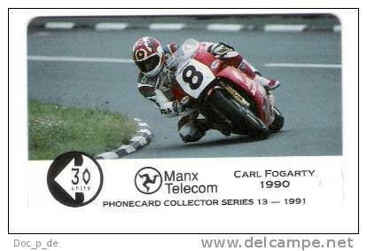 Isle Of Man - Manx Telecom - 30 Units - Carl Fogarty 1990 - Series 13 - Motorbike - Motorrad Rennen - Man (Eiland)