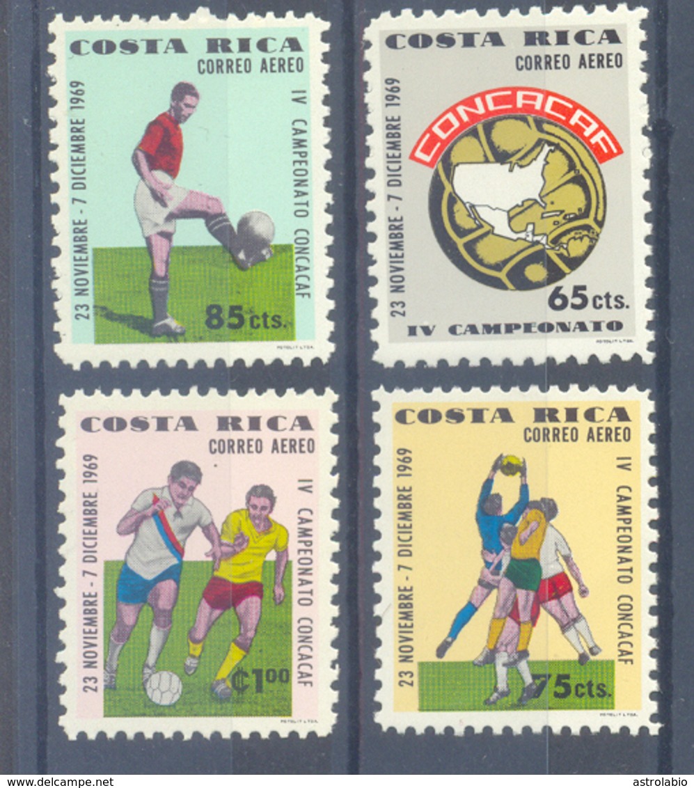 Costa Rica 1969 " 4º Championnats De Football CONCACAF " Xx Yvert 485/8 Aériens - Copa América