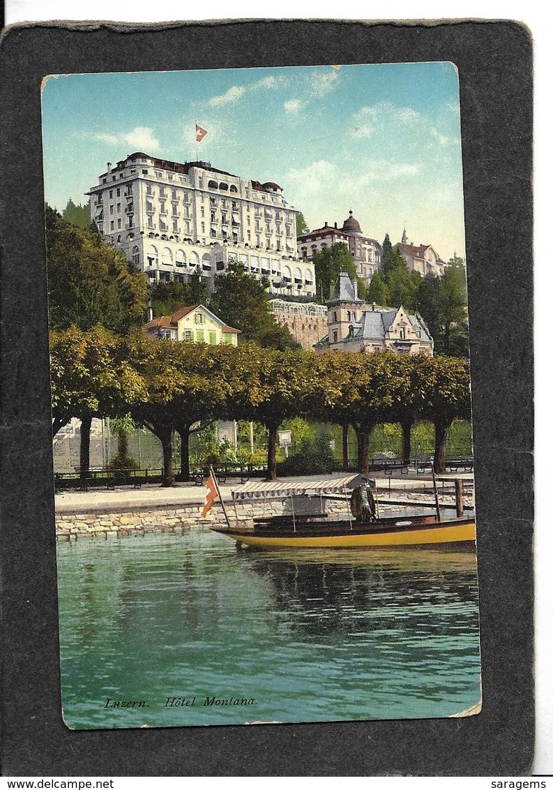 Luzern,Switzerland-Hotel Montana 1910s - Mint Antique Postcard - Mon