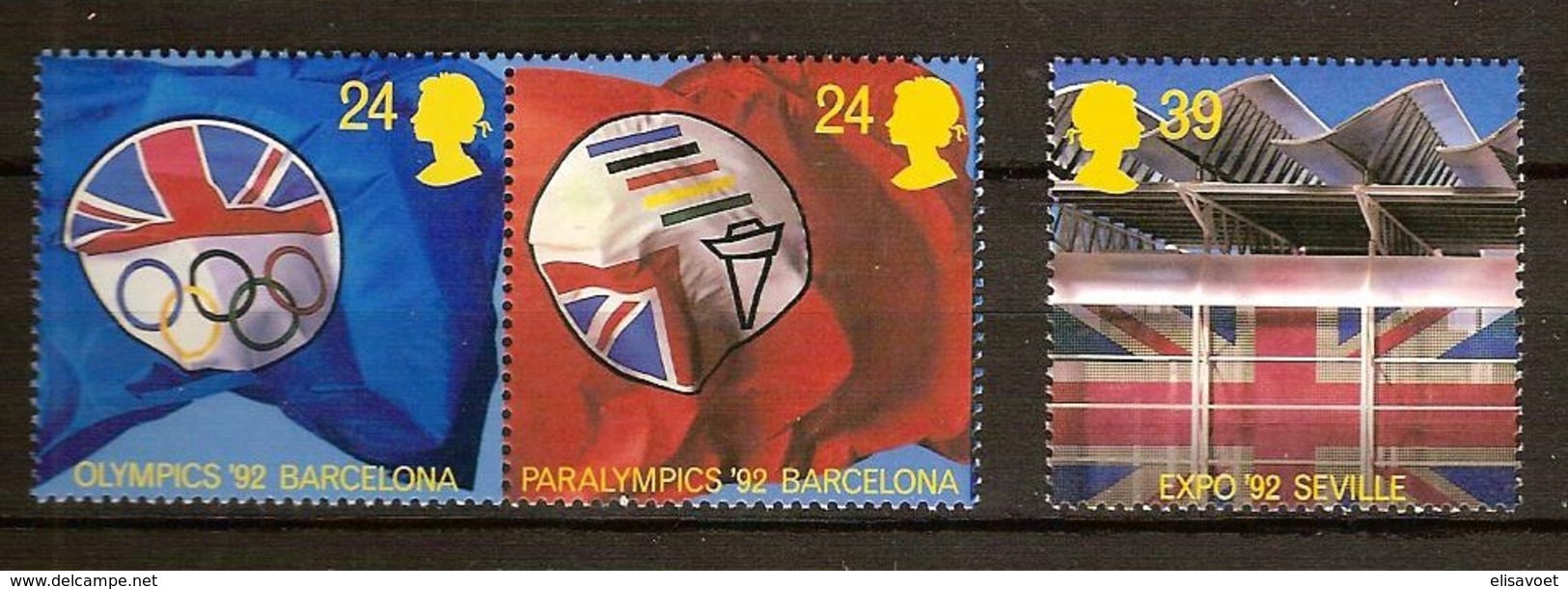 Grande-Bretagne United Kingdom 1992 Yvertn° 1621-1623 *** MNH Cote 5,25 Euro Sport Jeux Olympiques Barcelone - Nuovi