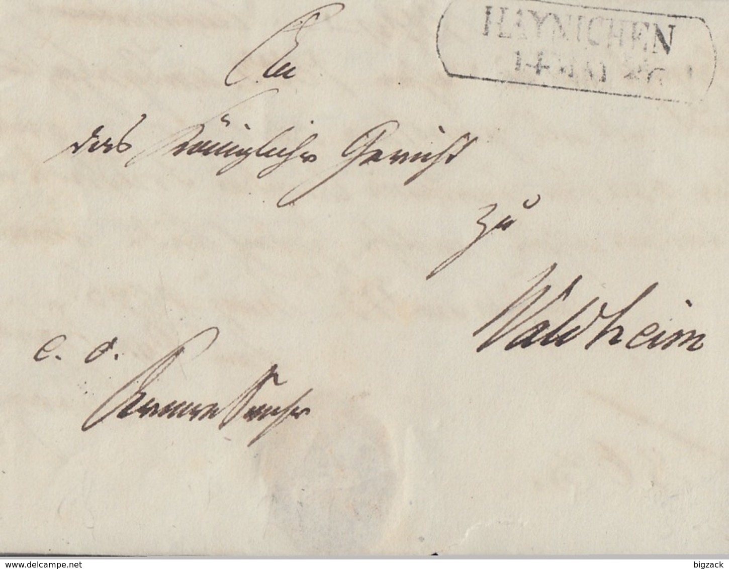 Sachsen Brief Von Haynichen 14.5.1846 Gel. Nach Waldheim 15.5.46 - Sachsen