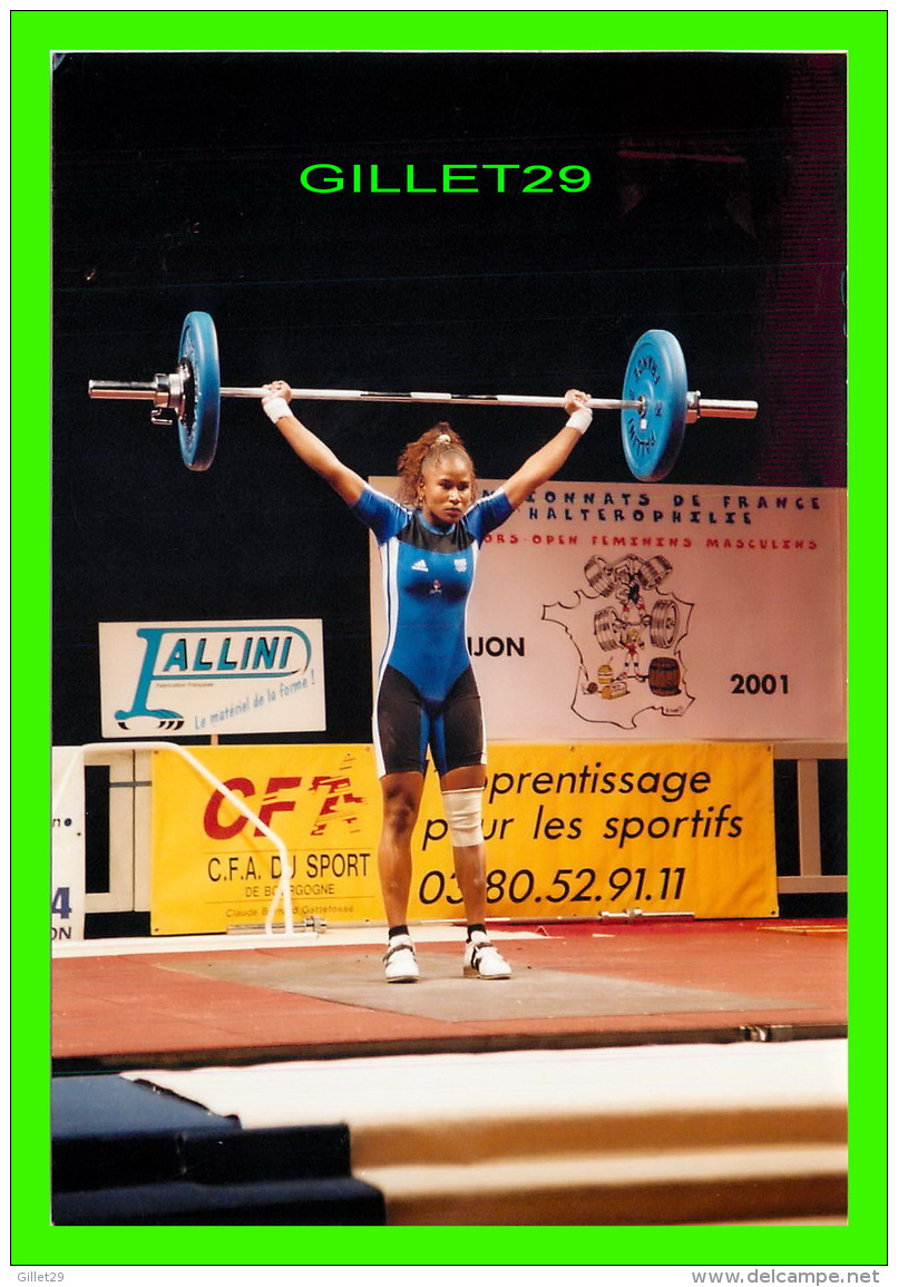 SPORTS  HALTHÉROPHILE - SABRINA RICHARD CHAMPIONNE DE FRANCE POUR LE J.O. DE SYDNEY - CIRCULÉE EN 2001 - - Weightlifting