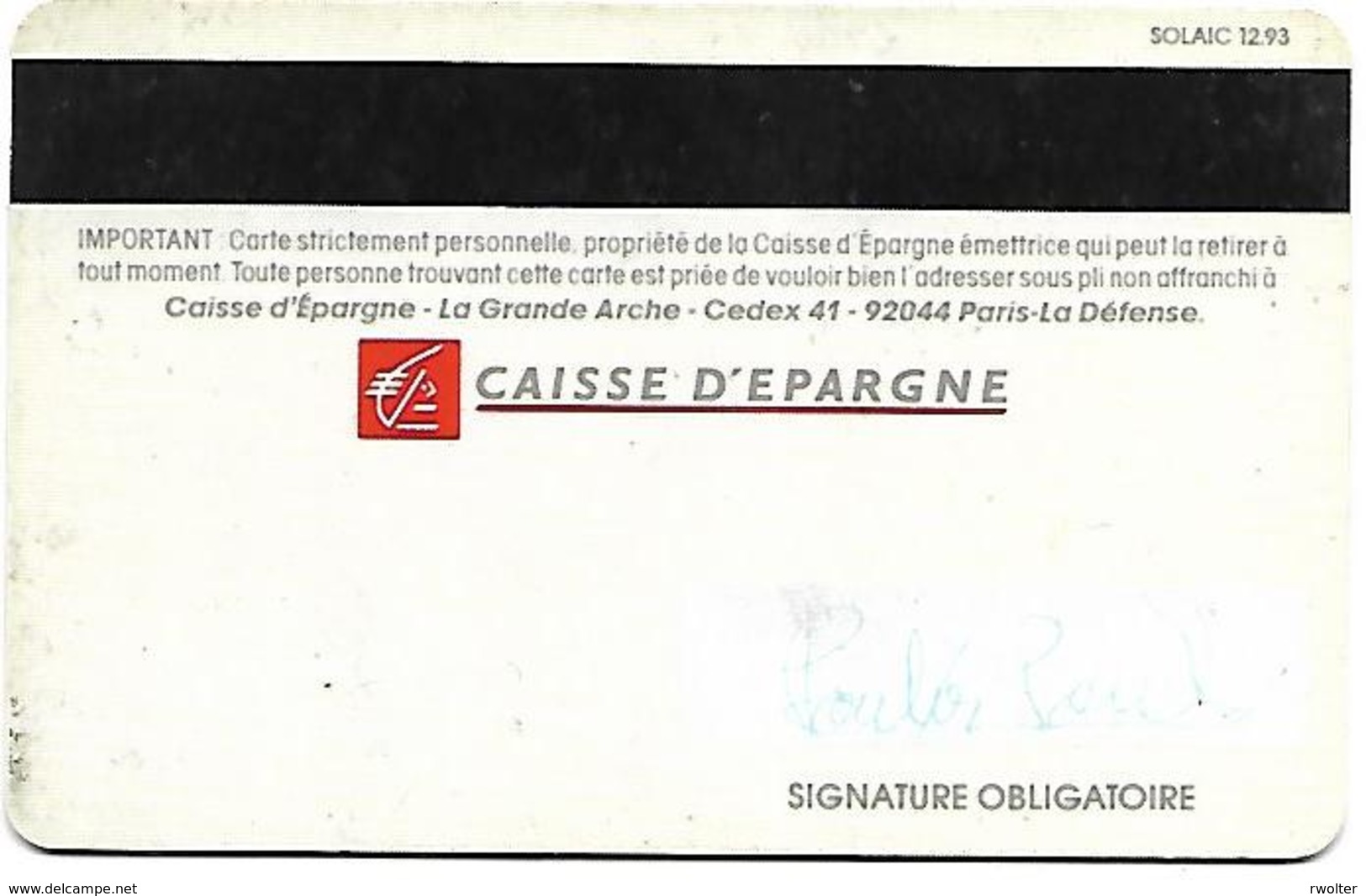 @+ Carte SATELLIS - Caisse D'Epargne 1997 - Vervallen Bankkaarten