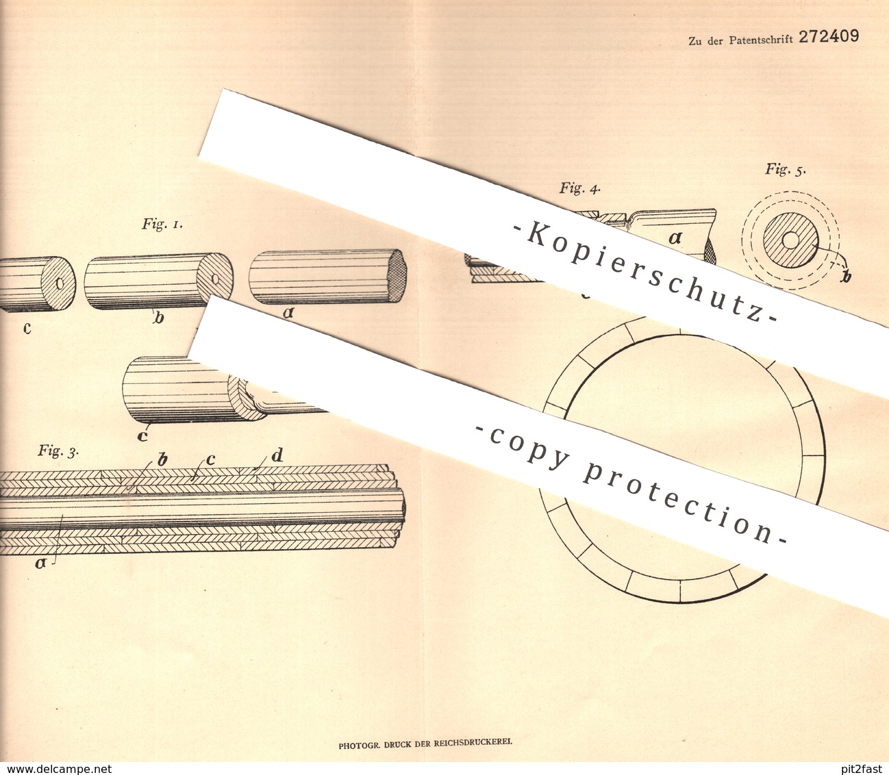 Original Patent - Demetrio Maggiora , London , 1912 , Gummireifen Für Fahrzeugräder | Reifen , Schlauch , Fahrrad , Auto - Historische Dokumente