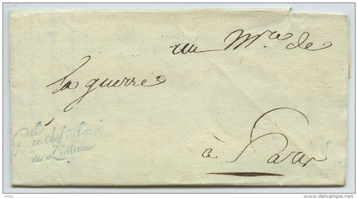 Cursive Gal En Chef De L'armée De L'intérieur / LAS Général Hatry Au Ministre De La Guerre Petiet . 31 Mai 1796 . - Marques D'armée (avant 1900)