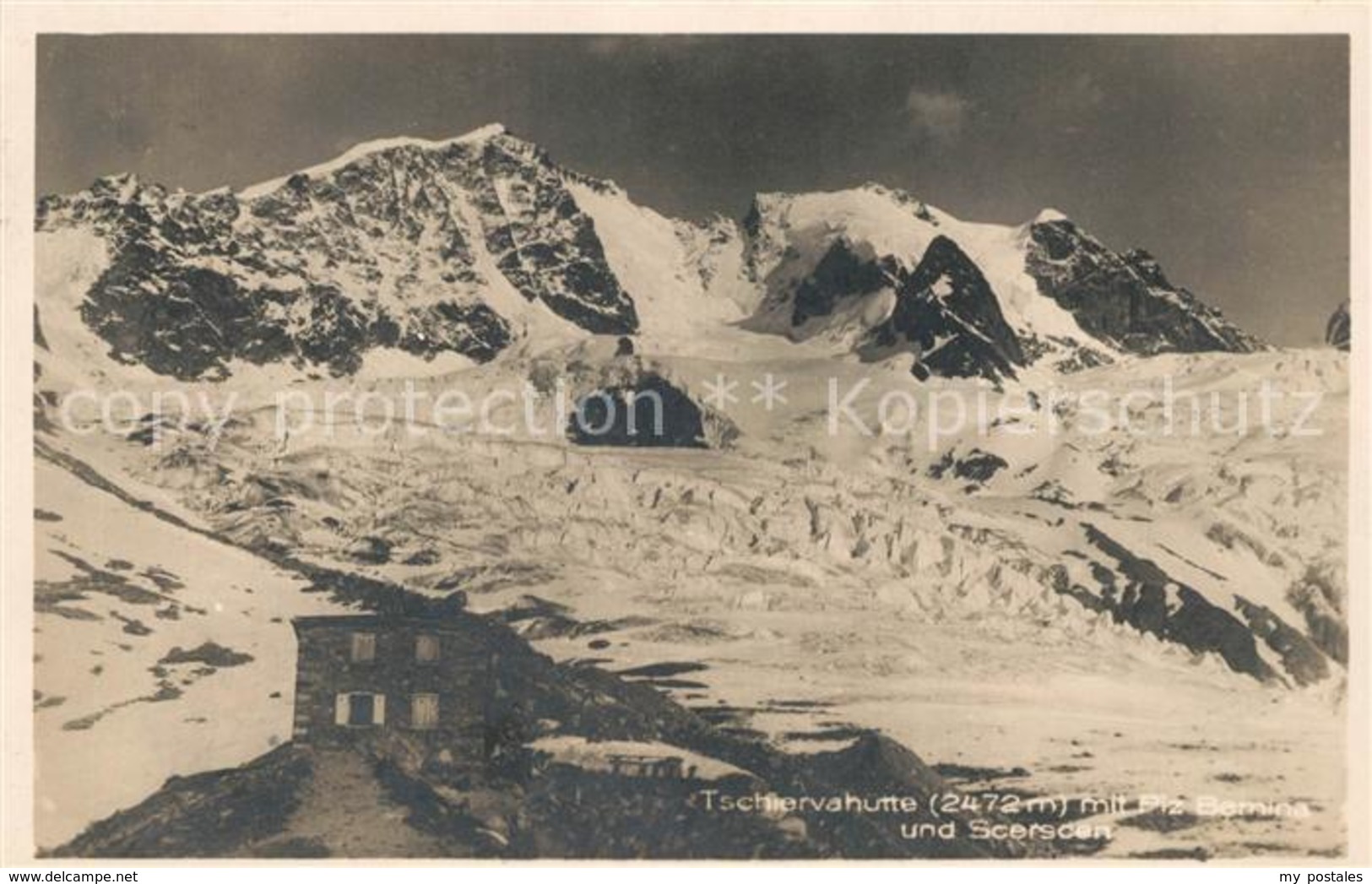 13150516 Tschiervahuette Piz Bernina Gletscher Tschierva - Tschierv