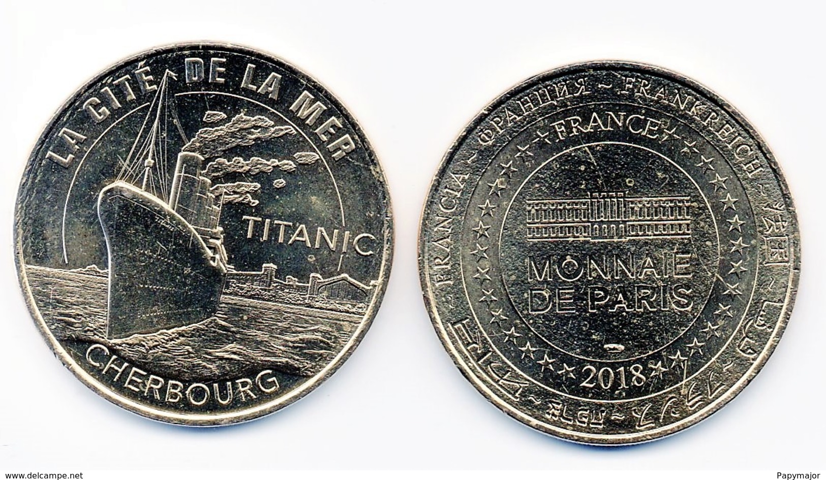 Pièce Monnaie De Paris 2018 - La Cité De La Mer Cherbourg - Le Titanic - 2016