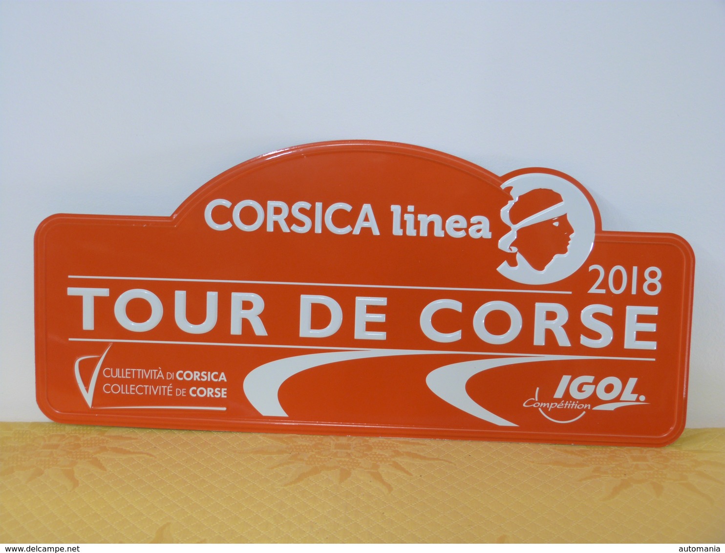 Plaque Rallye "TOUR DE CORSE 2018" Rally Plate - Rallye (Rally) Plates