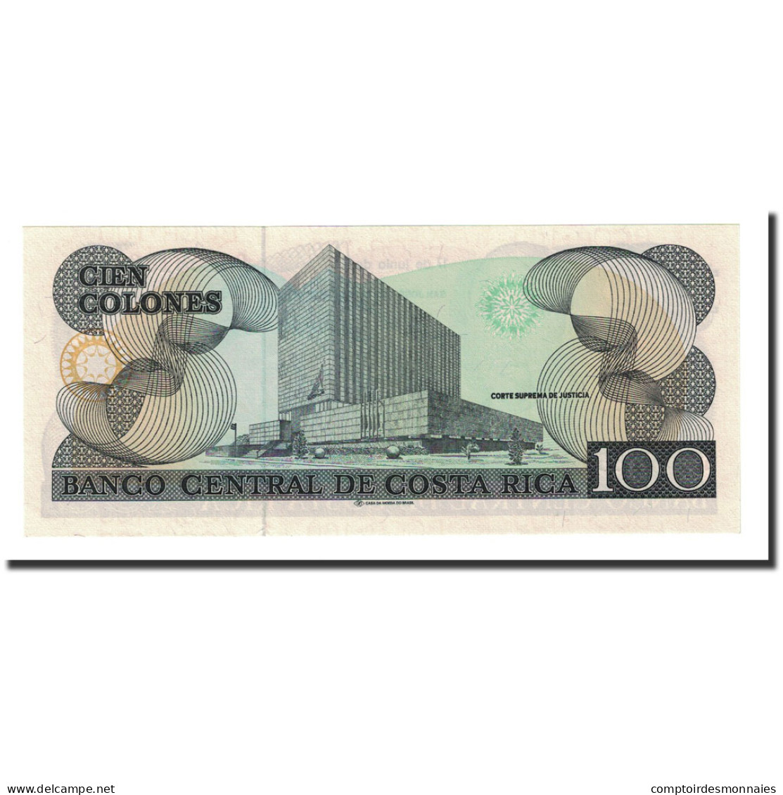 Billet, Costa Rica, 100 Colones, 1992-06-17, KM:258, NEUF - Costa Rica