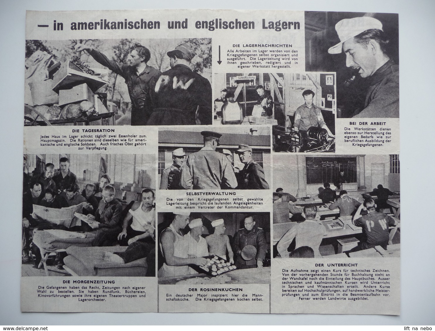 WWII WW2 Tract Flugblatt Propaganda Leaflet In German, PWE G Series/1944, G.4b, Betr: Behandlung Deutscher Kriegsgefange - Non Classés