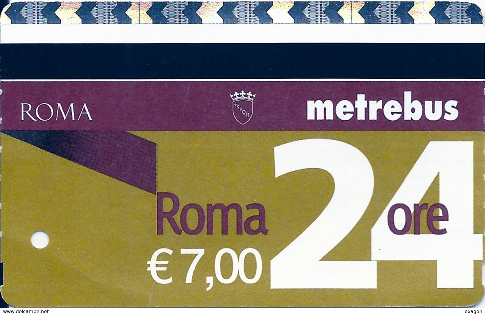 BIGLIETTO   ROMA 24 H  Metrebus   -    Anno 2018. - Europe